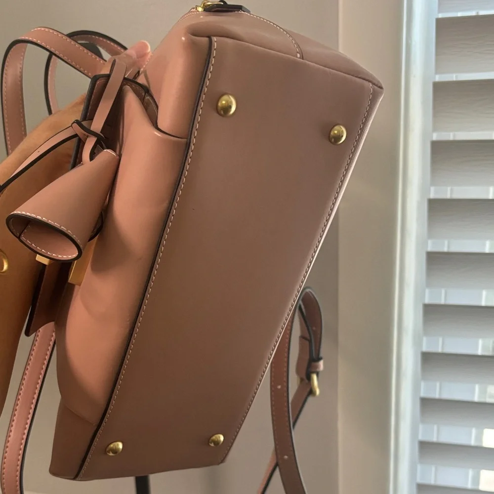 Samantha Thavasa Blush Satchel with Gold Lock